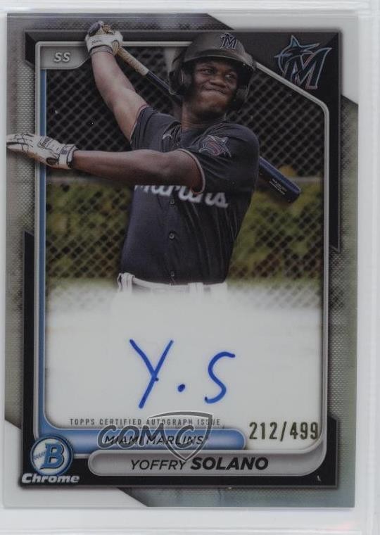 2024 Bowman Chrome Prospect Auto Refractor /499 Yoffry Solano #CPA-YS Auto 12wc