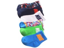 Nike Infant Boy's 6-Pairs Ankle Socks Lightweight Quarter Midnight Navy 6-12M