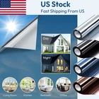 rabbitgoo One Way Mirror Window Film Tint Anti UV Reflective Glass Sticker Home