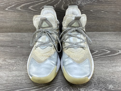 Adidas Pro Boost Low White Silver Metallic Mens Size 7.5 Basketball Shoe - Picture 3 of 11