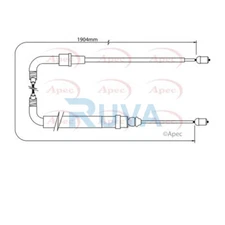 Fits Peugeot 207 2006-2013 1.6 HDi Ruva Rear Hand Brake Cable 4745Z4