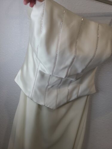 Vestido de novia Y2k Alfred Angelo, marfil años 90 talla pequeño vestido retro - Imagen 3 de 19