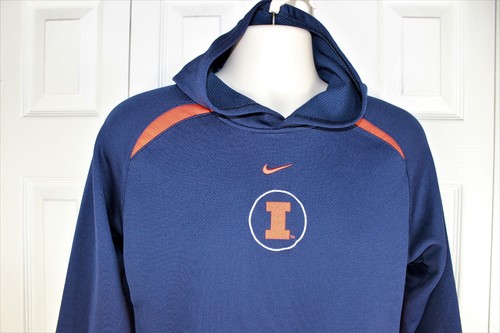 Boys/Mens 16/18 NIKE University of Illinois Hoodie Blue & Orange top shirt - Picture 2 of 3