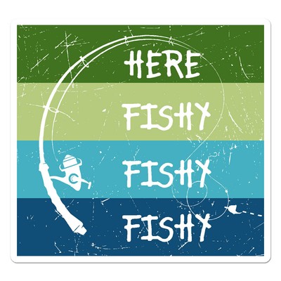 Here Fishy Fishy Vinyl Decal Sticker - ebn11872