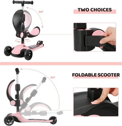 Kinder Roller LED Räder Kinderscooter Kinder Scooter Cityroller Dreiradscooter - Bild 5 von 48