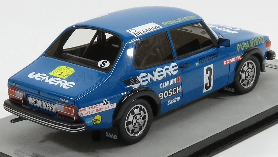 wonderful resin-modelcar 1/18 SAAB 99 Turbo #3 RALLY SWEDEN 1981 S.BLOMQVIST - Image 2 of 2