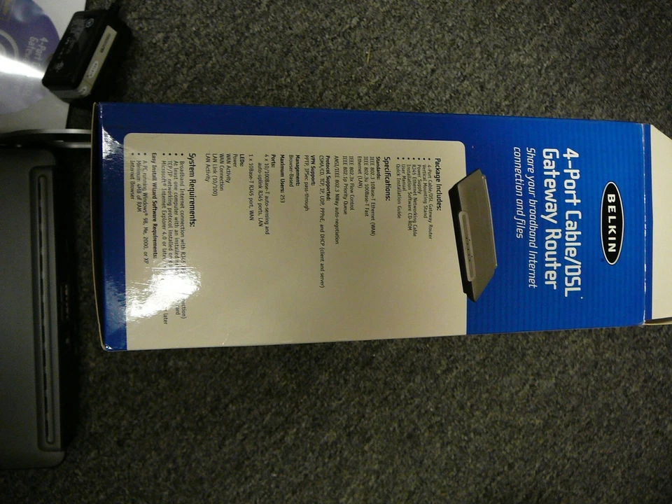 Belkin (F5D5231-4) 4-Port 10/100 Cable/DSL Gateway Router w/ Power Supply Bundle - Image 4 of 4