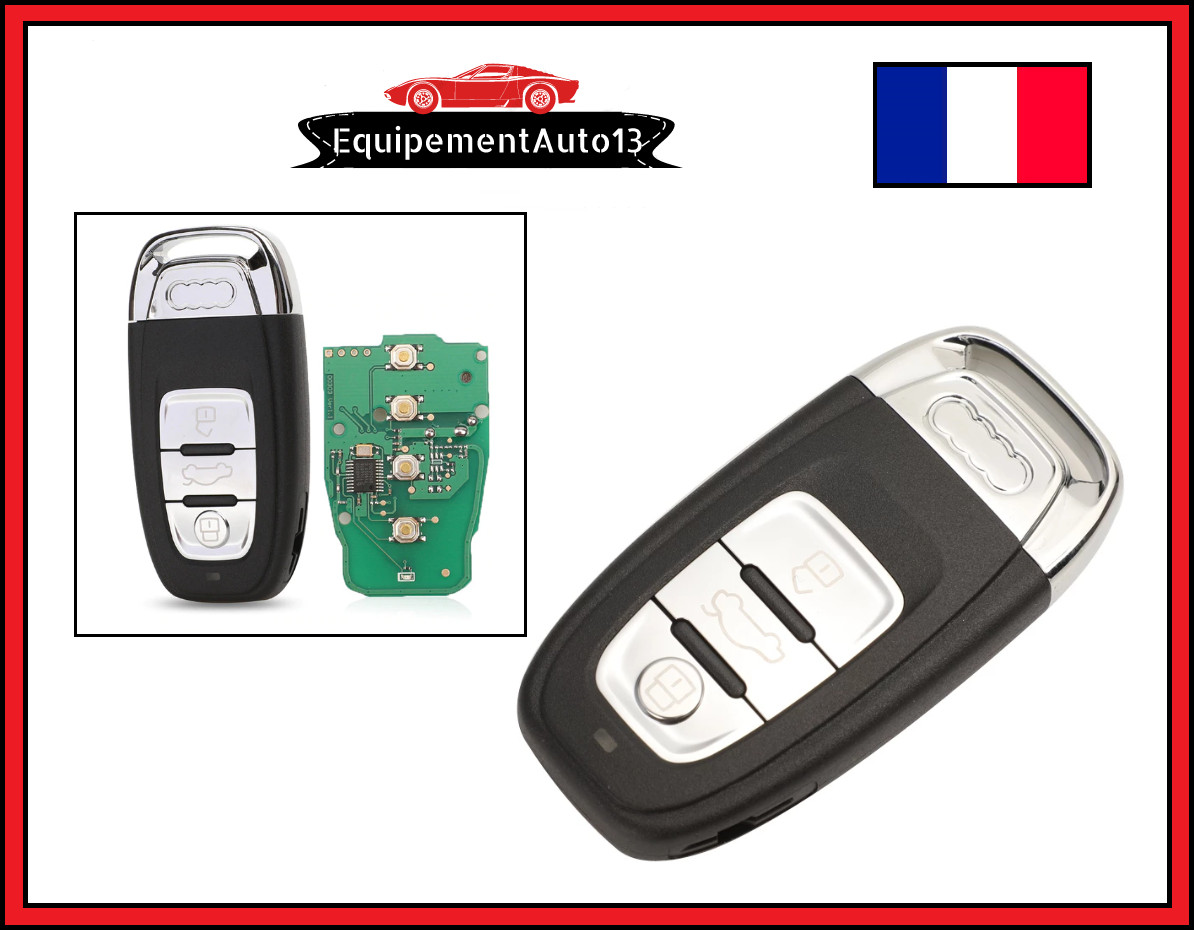 Clé vierge Audi A4 S4 A5 Q5 RS5 électronique 3 boutons avec carte de démarrage
