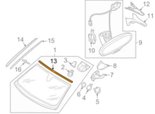 NEW AUDI A7 4G WINDSCREEN FRAME UPPER 4G8853306A GENUINE