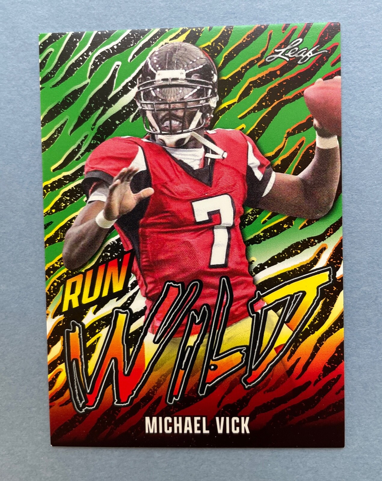 2024 Leaf Football Michael Vick Green Run Wild #RW-7 Atlanta Falcons