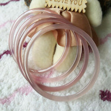Certificate 5pcs 100 Natural Agate Chalcedony Jewelry Bangle Bracelet 54-55mm