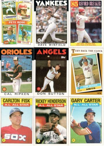 1986 Topps and Topps Traded Baseball 281-Card Lot - Afbeelding 1 van 5