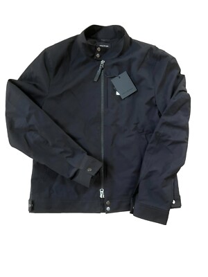 NEW Mackage Kilian Black Double Zip Tech Jacket - Size 42