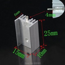 500 PCS/lot 25x15x10mm Aluminum Heat Sink Cooler TO-220 TO220 Extrusion Heatsink