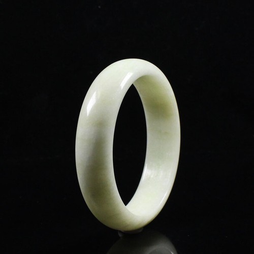 80mm Certified Natural Grade Yellow Green Lantian jade Bangle Bracelet j6470 - Picture 10 of 12