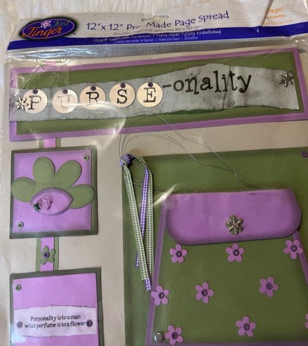 Just Jinger Purse-onality 12”x12” Pre-Made Scrapbook Kit New Old Stock