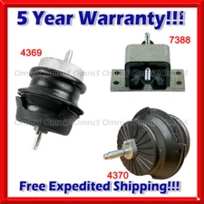 N083 Fits 2014-2017 Infiniti QX70 3.7L AWD Engine Motor & Transmission Mount Set