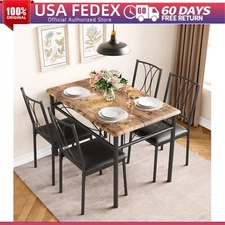 ✅Dining Sets Dining Room Table Set with 4 Upholstered Chairs Kitchen Table Set