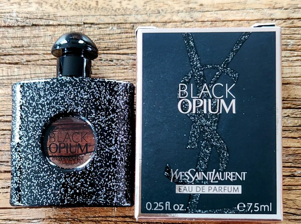 YSL YVES Black Opium EAU DE PARFUM .25oz 7.5ml *MINI Travel* Splash NEW IN  BOX