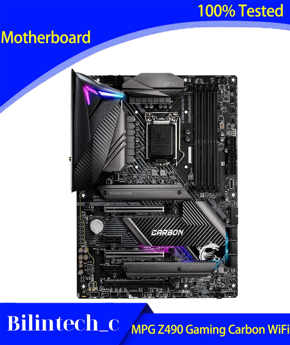 MSI MPG Z490 CARBON WIFI マザーボード 中古品 FOR MSI MPG Z490 GAMING CARBON WIFI Gaming Motherboard LGA200 DDR4