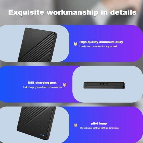 Disque dur externe portable haute vitesse, USB,500go, 1 To, 250 Go,PC PS4 TV - Imagen 2 de 6