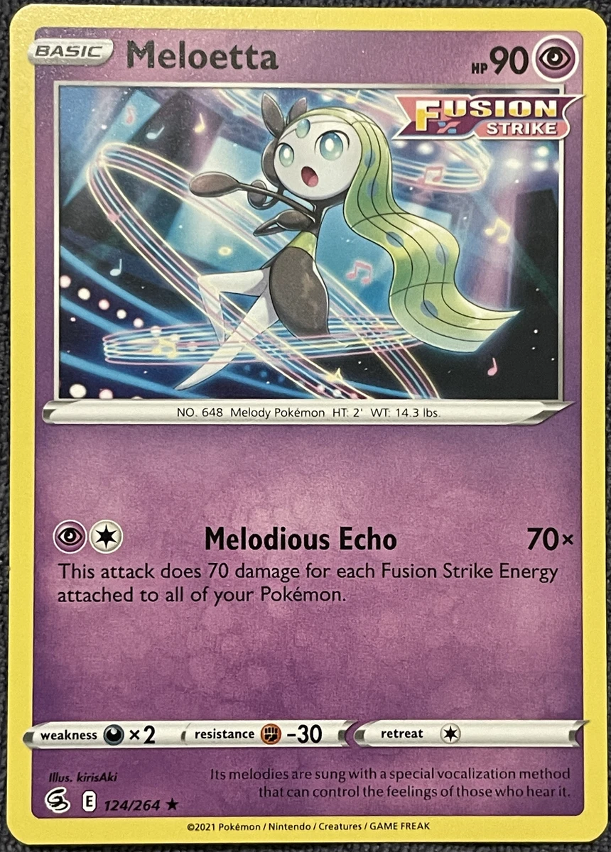 Pokemon TCG Card Fusion Strike Meloetta 124/264 Rare