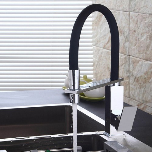 Pull Down Küchenspüle drehbare Mischbatterie 1 Griff Loch Deckmontage Messing Wasserhähne - Bild 3 von 18