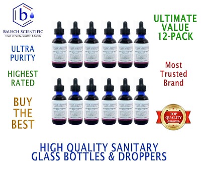 BAUSCH SCIENTIFIC Lugol's Solution of Iodine 2% 2oz Economy Pack (12 Bottles)