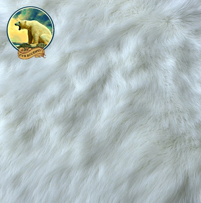 Alfombra de piel de felpa de oso polar / piel de oveja tiro piel sintética pelusa rectángulo Foto 2 de 2