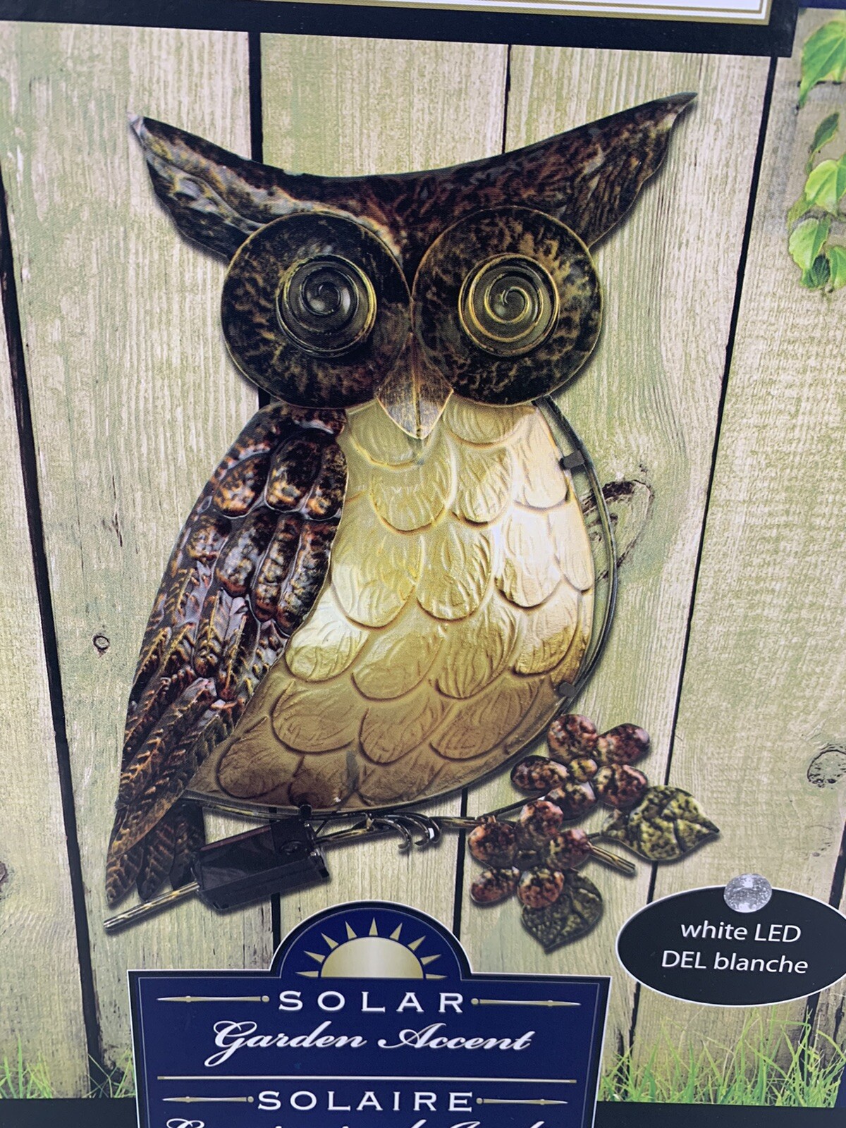 Moonrays 92341 Solar Powered White LED Owl Wall Art for sale online | eBay