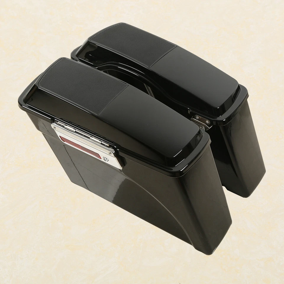 Hard Saddle Bags Saddlebags & Speaker Lids Fit For Harley Touring 1994-2013 2012 - Image 4 of 4