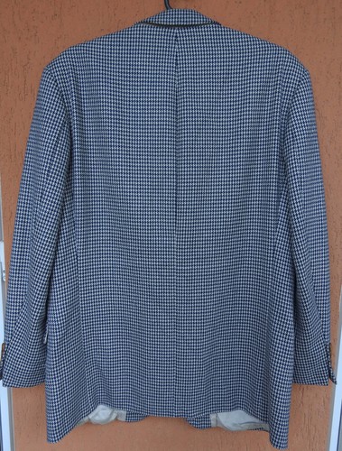 Vintage HUGO BOSS HOBBES Blazer Sport Coat Jacket Cashmere Houndstooth EU52 US42 - Picture 12 of 13
