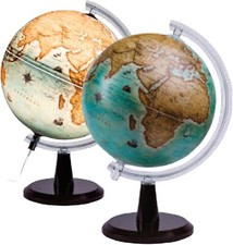 EXERZ Illuminated World Globe Antique Colour Modern Map Vintage Style Dia 30cm