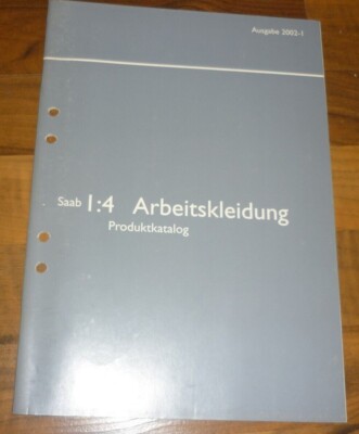 Saab 2002 Workwear Product Catalogue