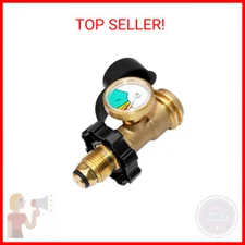 DOZYANT Universal Fit POL Propane Tank Adapter with Gauge Converts POL LP Tank S