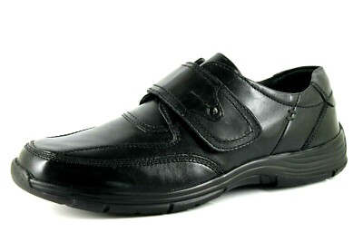 Bama of Germany Comfort Plus Herren UK 9 EU 43 Schwarz Leder Touch Close Schuhe