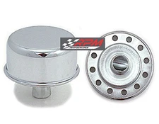 Chrome Steel Oil Breather Cap Valve Cover PUSH IN ON PCV 3/4" NECK Chevy A26-1