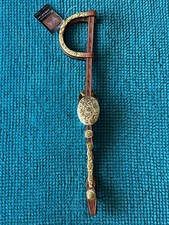 BILLY ROYAL Headstall GOLD & SILVER w Blue CRYSTALS Discontinued