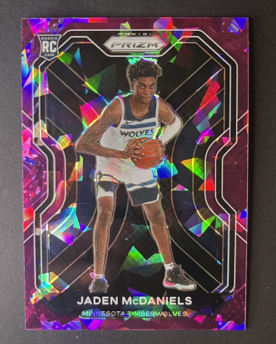 2020-21 Panini Prizm Jaden McDaniels #277 Purple Ice RC /175 Rookie Timberwolves