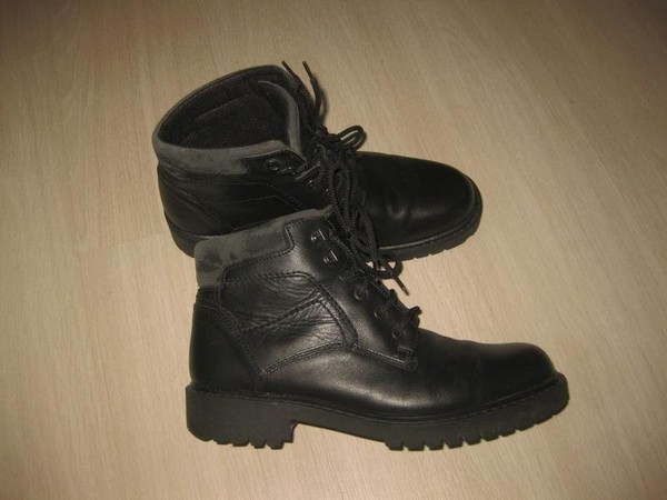 Men Clarks Boots Black Leather 46 #7ALB