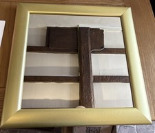 Mirror, Square With Gold Colour Frame