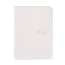Muji Monday start Monthly/Weekly Schedule book starting Dec 2025, B5, white gray