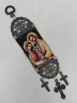 Heilige Familie Wandteppich Wandbehang, christliche Wohndeko, katholische Gebetsecke