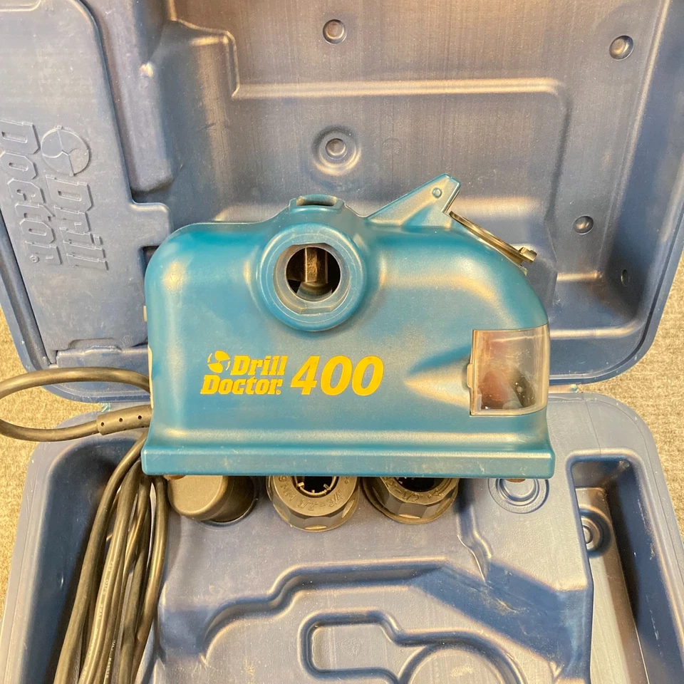 Afilador de brocas Drill Doctor Journeyman #400 con mandriles manual y estuche EE. UU. Foto 4 de 4