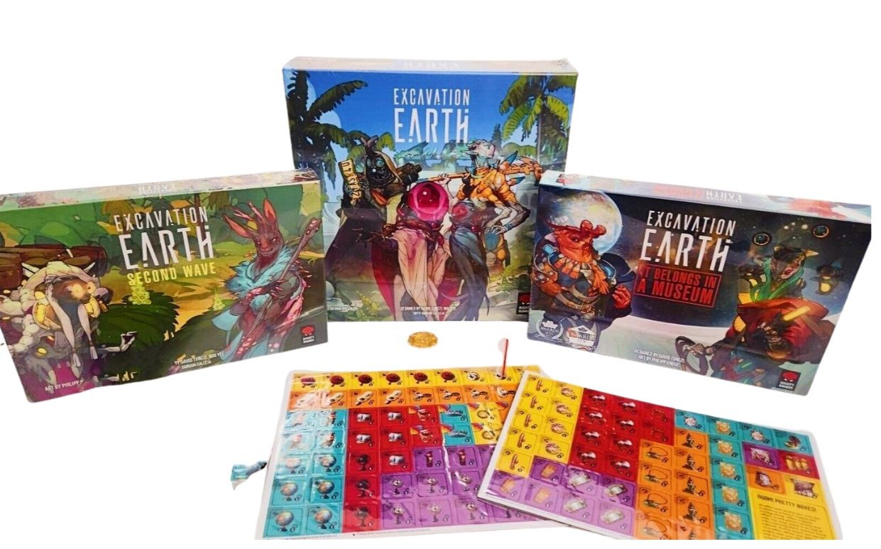Excavation Earth ALL-IN Kickstarter Exclusive Edition by Mighty Boards SEALED