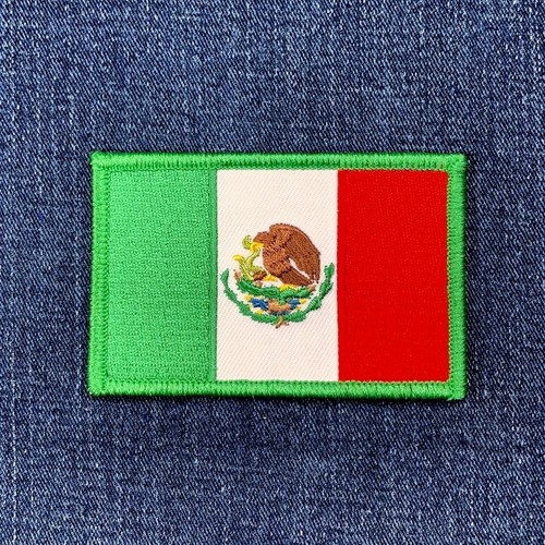 Mexican Flag Patch - Mexico Embroidered México Decorative Badge 3.5" (Iron On)