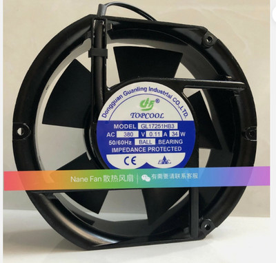 1PCS  TOPCOL GL17251HB3 380V 0.23A 17251 Cabinet Cooling Fan