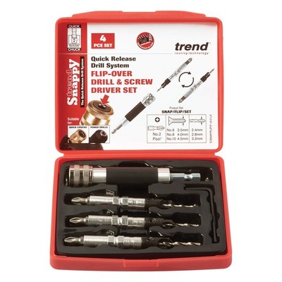 Trend Snappy 4-teiliges Klappschrauber-Set, Schnellwechsel & effizientes vorgesteuertes C...