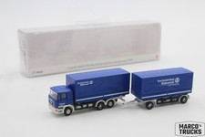 Lemke Minis MAN F90 Wechselpritschen-Hängerzug THW Nr. 4636 1:160 /LMN50