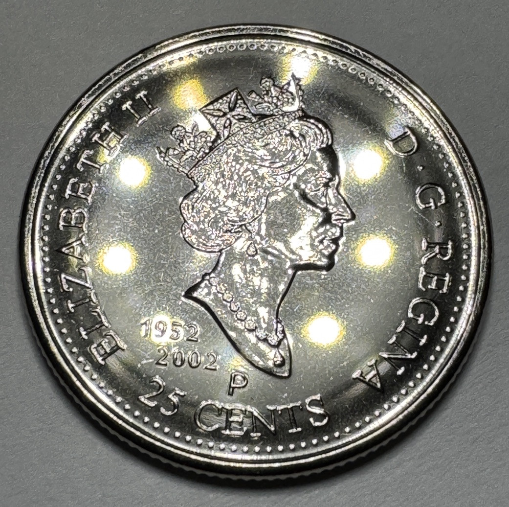 1952-2002-P Canadian 25-Cent Golden Jubilee Quarter from RCM Set